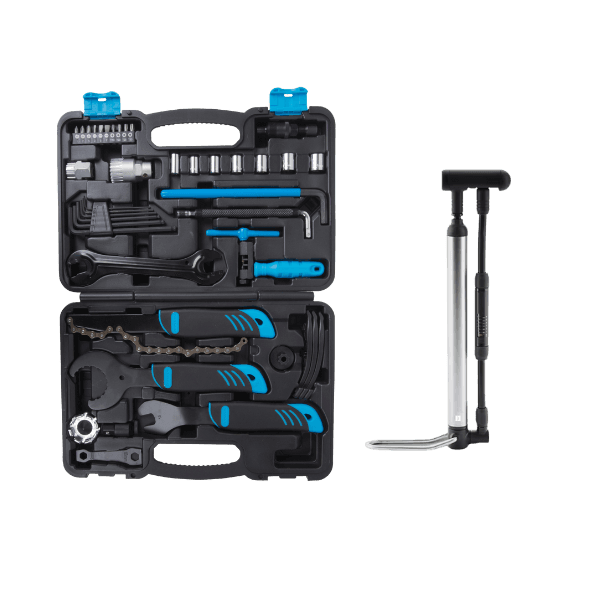 Kit d'entretien de vélo : outils et pompe Decathlon, photo 3 sur 4