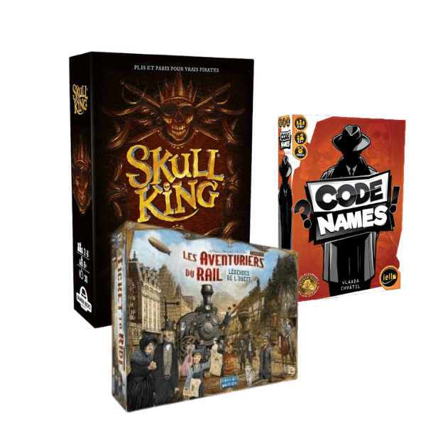 Jeux de société : Aventuriers du Rail, Code Names et Skull King Kit Jeux, photo 2 sur 2
